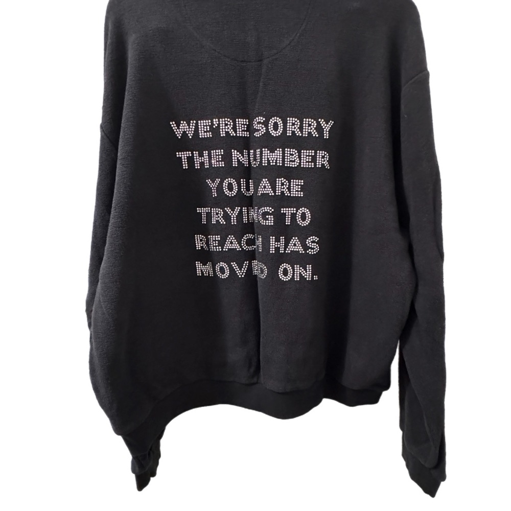 Boys Lie Black Crewneck Sweater with Graphic - Picture 2 of 3